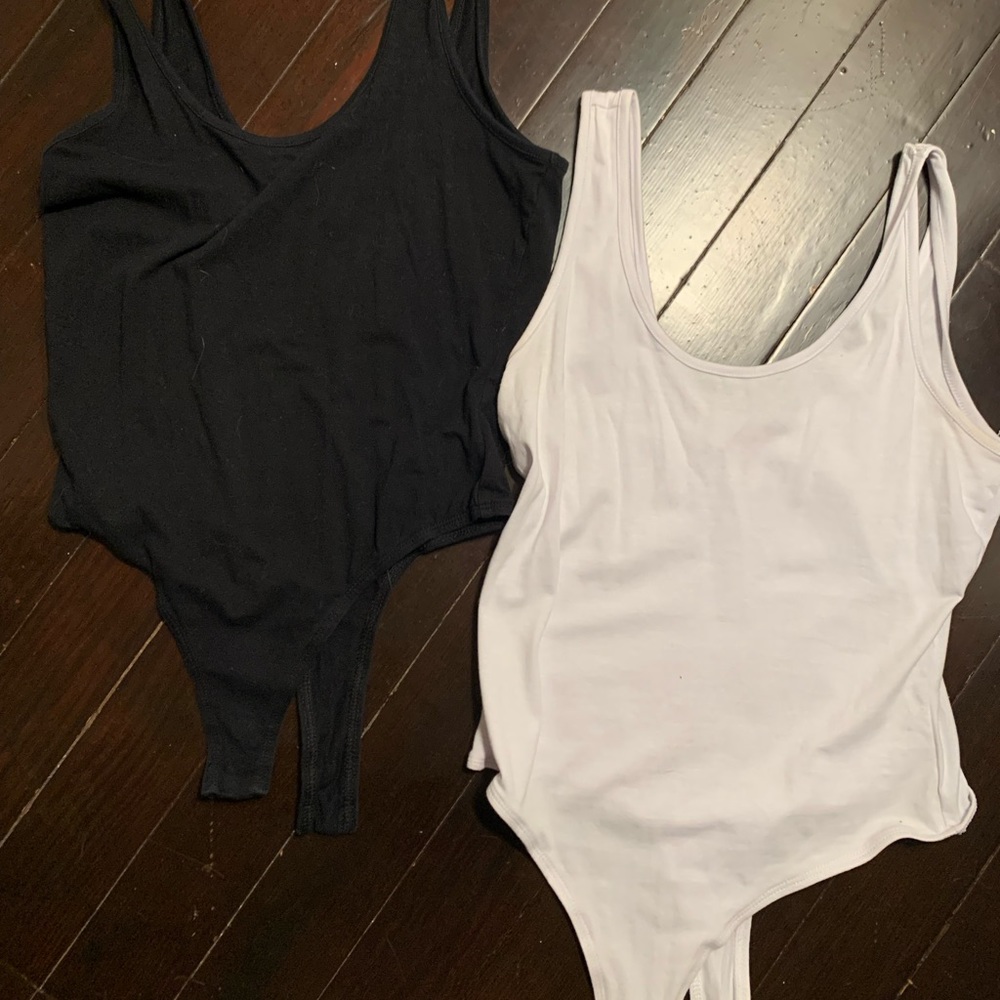 Womens black and white body suits